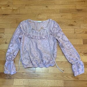 River Island Like New Pink Lace Shirt